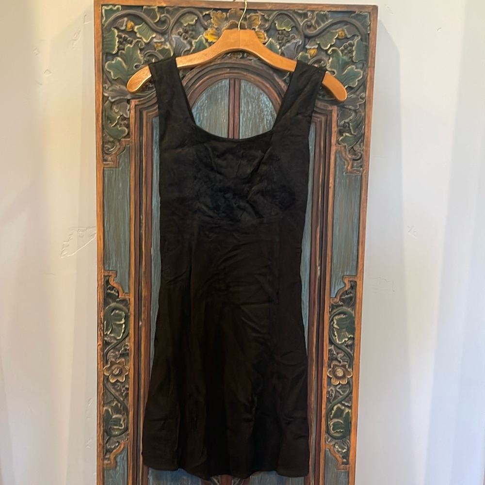 NWT Sakkas Boho Style Embroidered Sleeveless Mini Dress in Black Size S/M